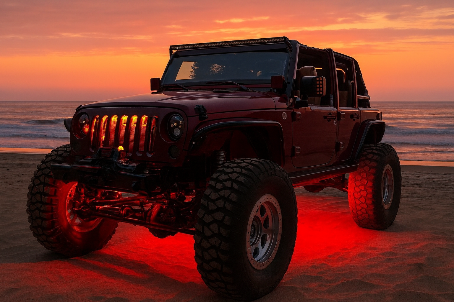Photo of Marshin Whips Rosewell X-2 Billet Rocklights x8 (Kit) by Marshin Whips - Premium LED Light Whips & Rock Lights for UTVs / Side by Sides