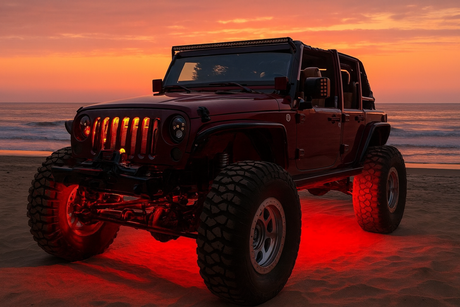 Photo of Marshin Whips Rosewell X-2 Billet Rocklights x8 (Kit) by Marshin Whips - Premium LED Light Whips & Rock Lights for UTVs / Side by Sides