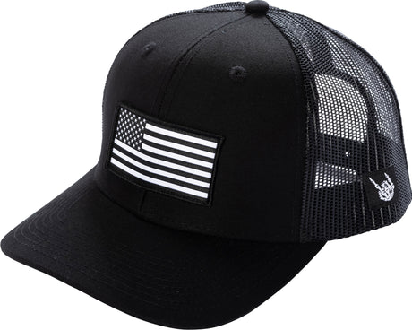 Photo of Blacked Out American Flag Trucker Hat by Bad Flag Store - Premium Apparel & Accessories for UTVs / Side by Sides