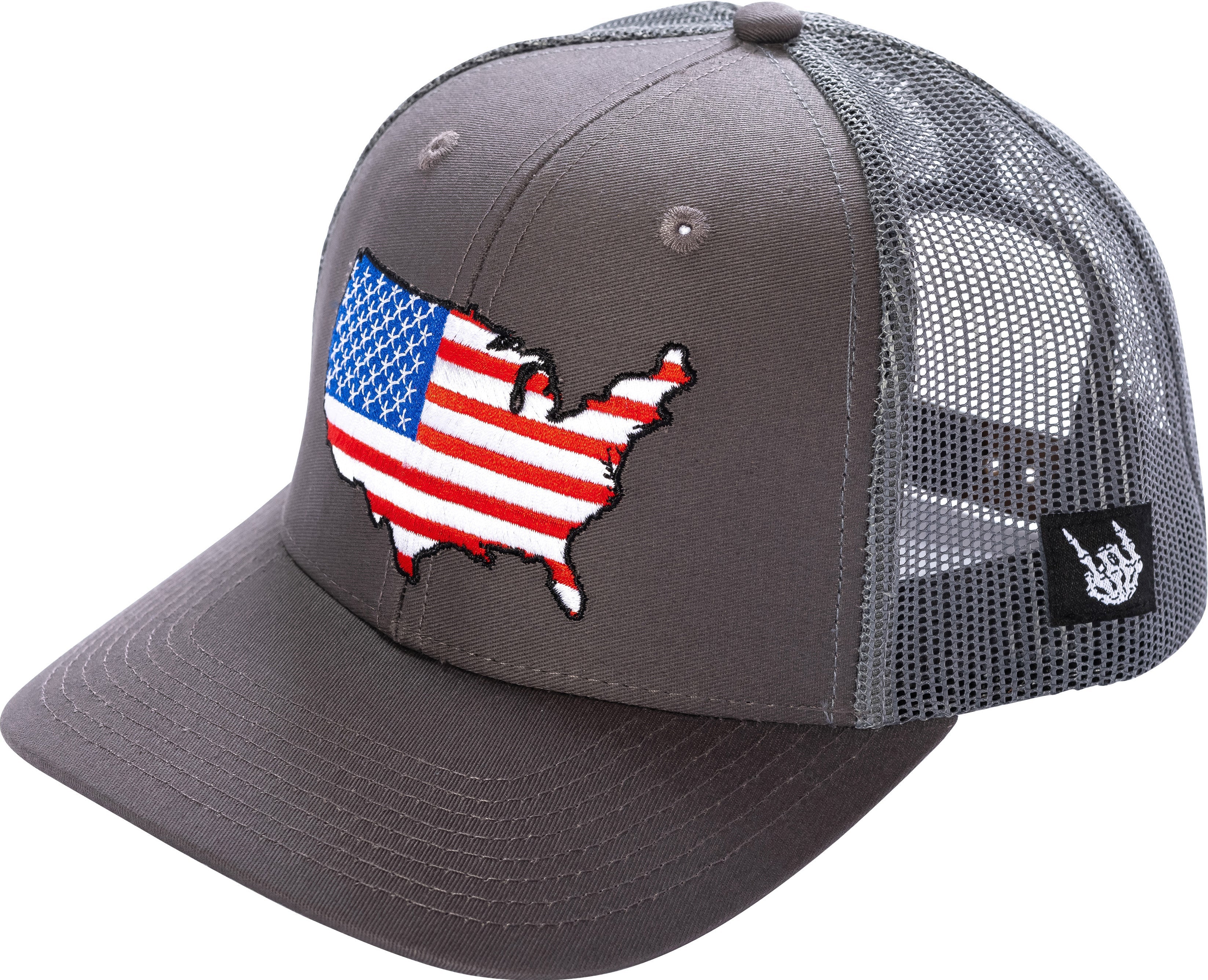 Photo of American Flag Map Trucker Hat by Bad Flag Store - Premium Hats for UTVs / Side by Sides