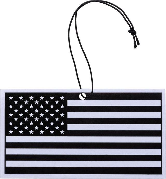 Photo of Black and White American Flag Air Freshener Vanilla Scent by Bad Flag Store - Premium Accessories for UTVs / Side by Sides