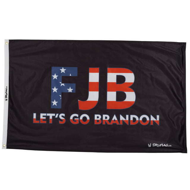 Photo of Black Let's Go Brandon FJB Flag by Bad Flag Store - Premium Flags for UTVs / Side by Sides