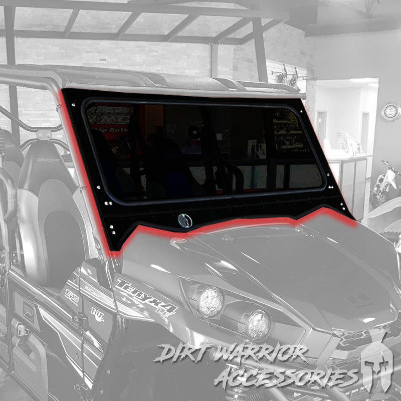 Photo of Dirt Warrior Accessories - Kawasaki TERYX 800 Front Windshield 2016+ by Dirt Warrior Accessories - Premium WINDSHIELD for UTVs / Side by Sides