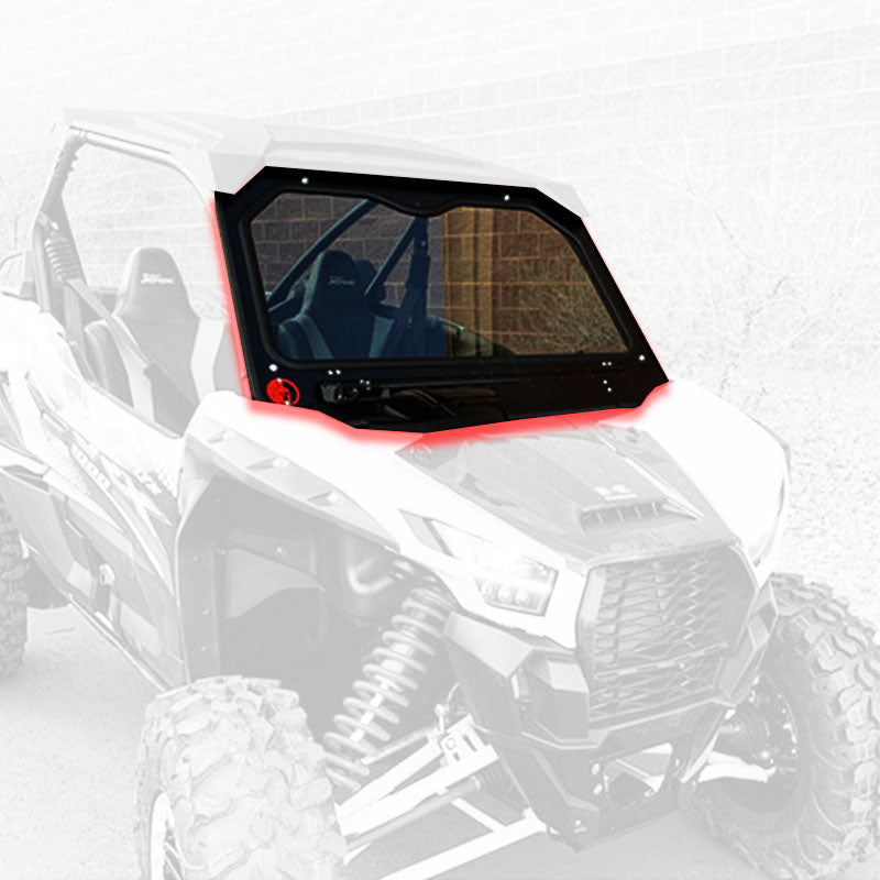 Photo of Dirt Warrior Accessories - Kawasaki Teryx KRX 1000 Front Windshield 2020+ by Dirt Warrior Accessories - Premium WINDSHIELD for UTVs / Side by Sides