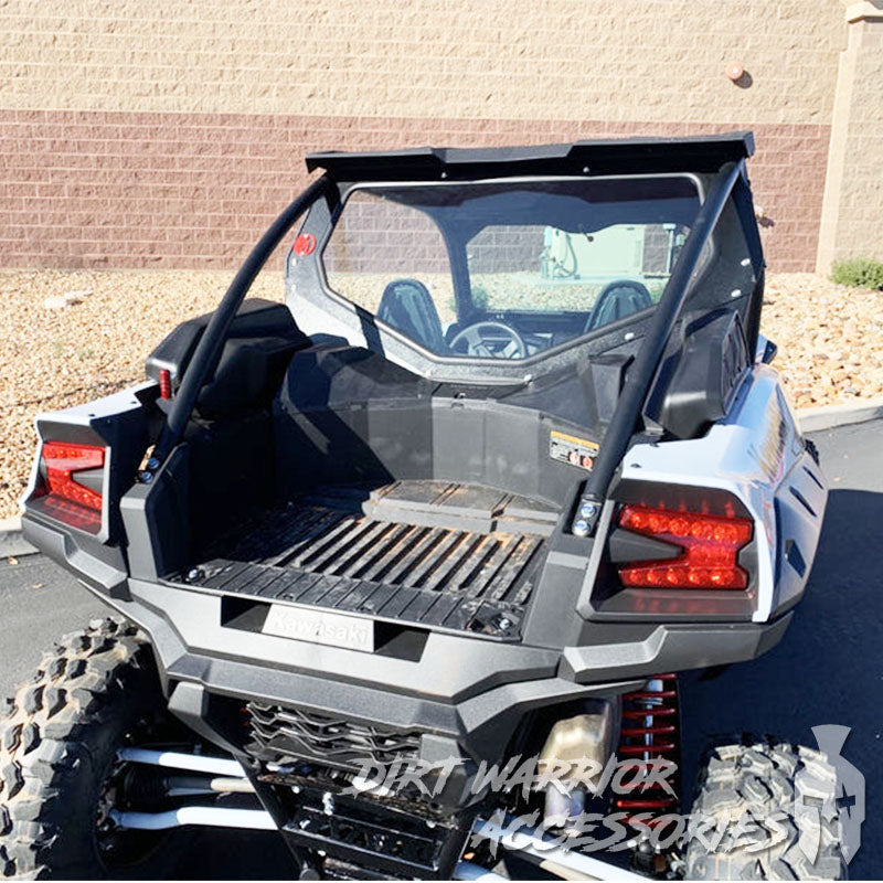 Dirt Warrior Accessories - Kawasaki TERYX KRX 1000 Rear Windshield 2-Seat 2020+