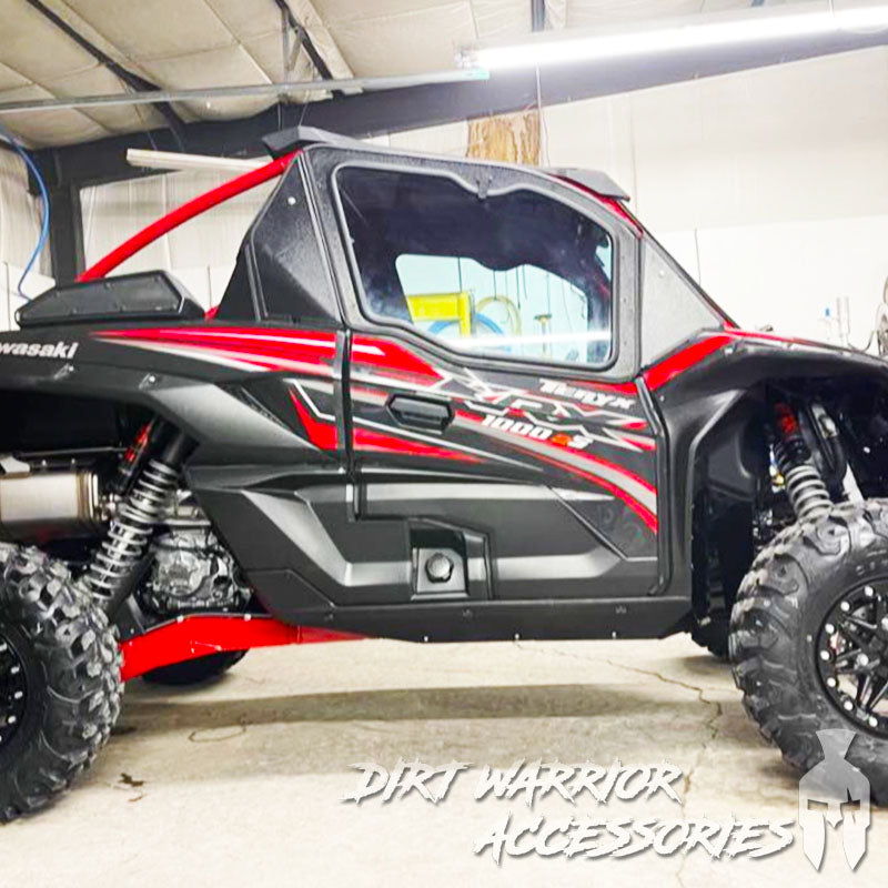 Photo of Dirt Warrior Accessories - Kawasaki Teryx KRX 1000 2-Seat Cab Enclosure "THE VAULT" Upper Side Doors & Panels (Patent Pending) by Dirt Warrior Accessories - Premium Cab Enclosures for UTVs / Side by Sides