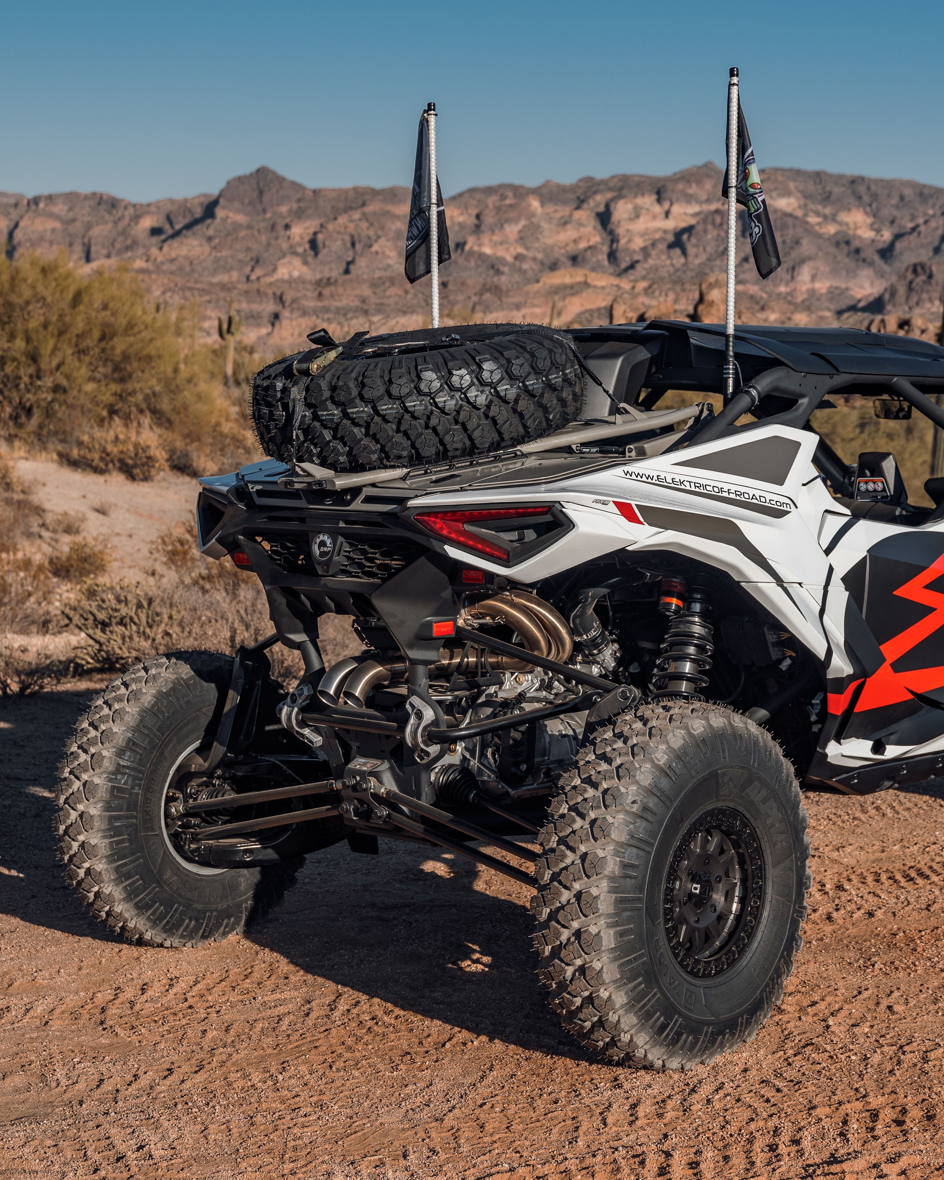 Photo of 2024 to Current Can-am Maverick R Volt Tire Rack for Volt Baja Box by Elektric Offroad - Premium for UTVs / Side by Sides