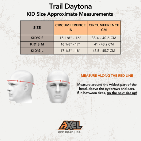 Photo of KID'S D.O.T. Off Road Trail Daytona Helmet by AXEL OFF ROAD - Premium Off-road helmet for UTVs / Side by Sides