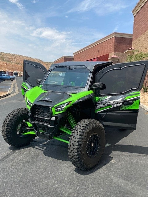 Photo of KAWASAKI Teryx KRX 1000 2-SEAT Cab Enclosure "THE VAULT" Upper Side Doors & Panels (Patent Pending) by Dirt Warrior Accessories - Premium VAULT for UTVs / Side by Sides