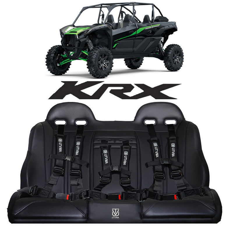 UTVMA Kawasaki KRX 4 Rear Bench Seat with Harnesses (2023+)