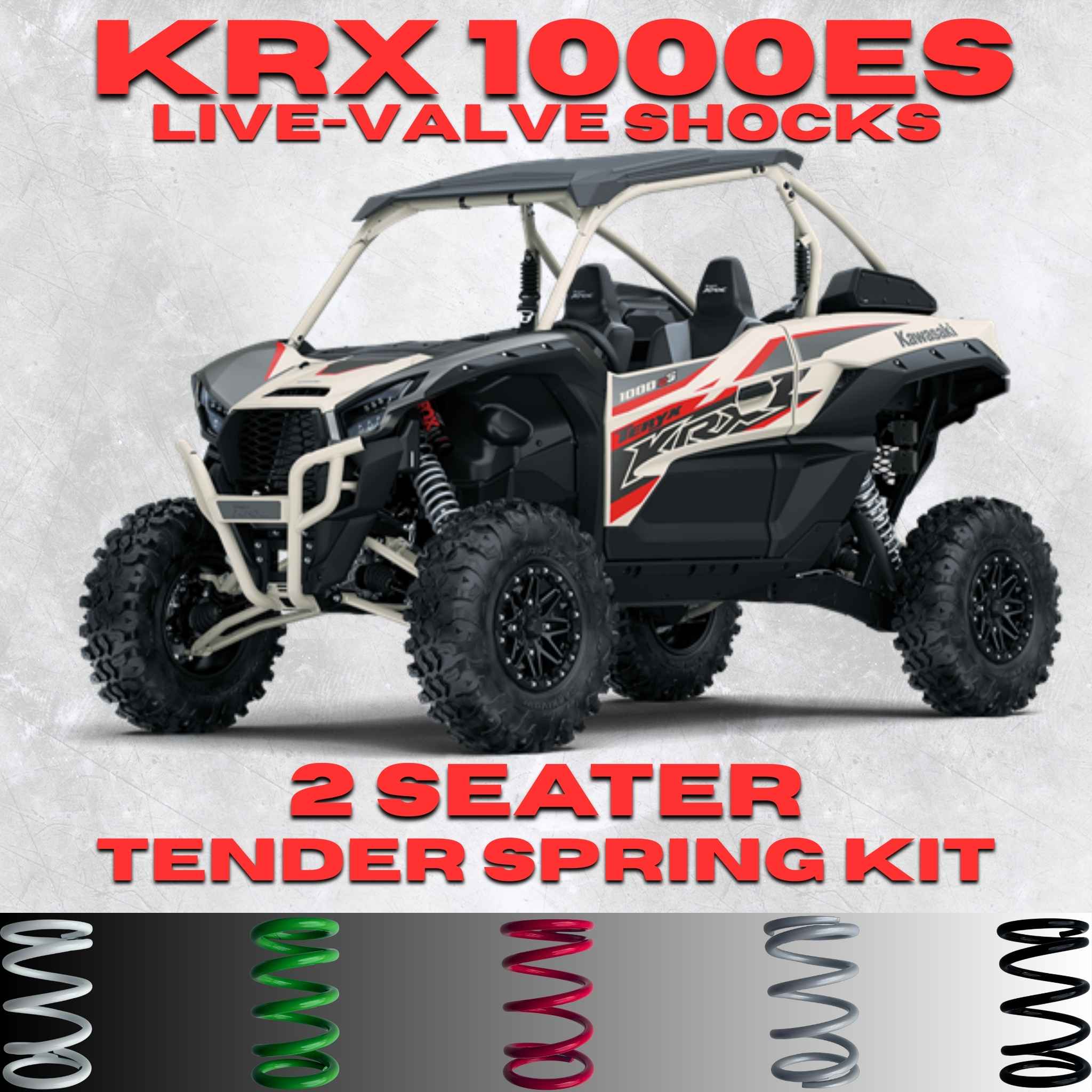 Kawasaki KRX 1000 eS 2 Seater Tender Spring Kit - 80% Better Ride + 2-3" Lift (2023)