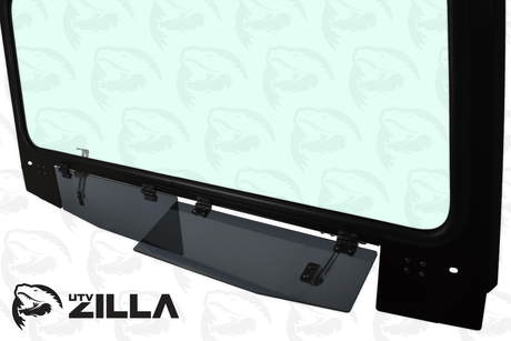 Photo of Black Vented KRX Full Glass Windshield with Wiper by UTVZILLA - Premium for UTVs / Side by Sides