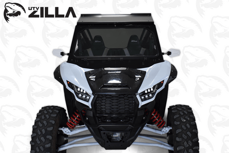 Photo of Black Vented KRX Full Glass Windshield with Wiper by UTVZILLA - Premium for UTVs / Side by Sides