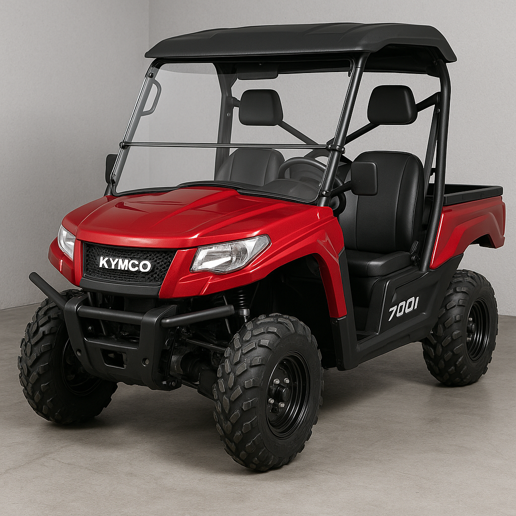 Photo of TK00661 2018+ KYMCO 700i, 2 AND 4 SEATER TILTING UTV WINDSHIELD - STANDARD 3/16" - FOR FACTORY HARD TOP by TerraRider UTV Windshields & Accessories - Premium for UTVs / Side by Sides