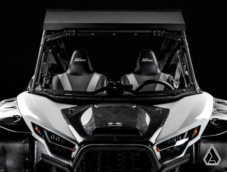 2020+ Kawasaki Teryx KRX 1000 Flip Windshield front view with windshield closed — Assault Industries