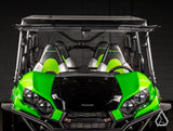 2016+ Kawasaki Teryx / Teryx S Flip Windshield front view with windshield open — Assault Industries