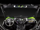 2016+ Kawasaki Teryx / Teryx S Flip Windshield cab view with windshield open — Assault Industries