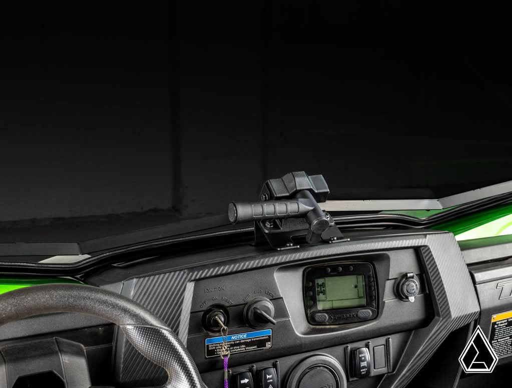 2016+ Kawasaki Teryx / Teryx S Flip Windshield lower latch closed — Assault Industries