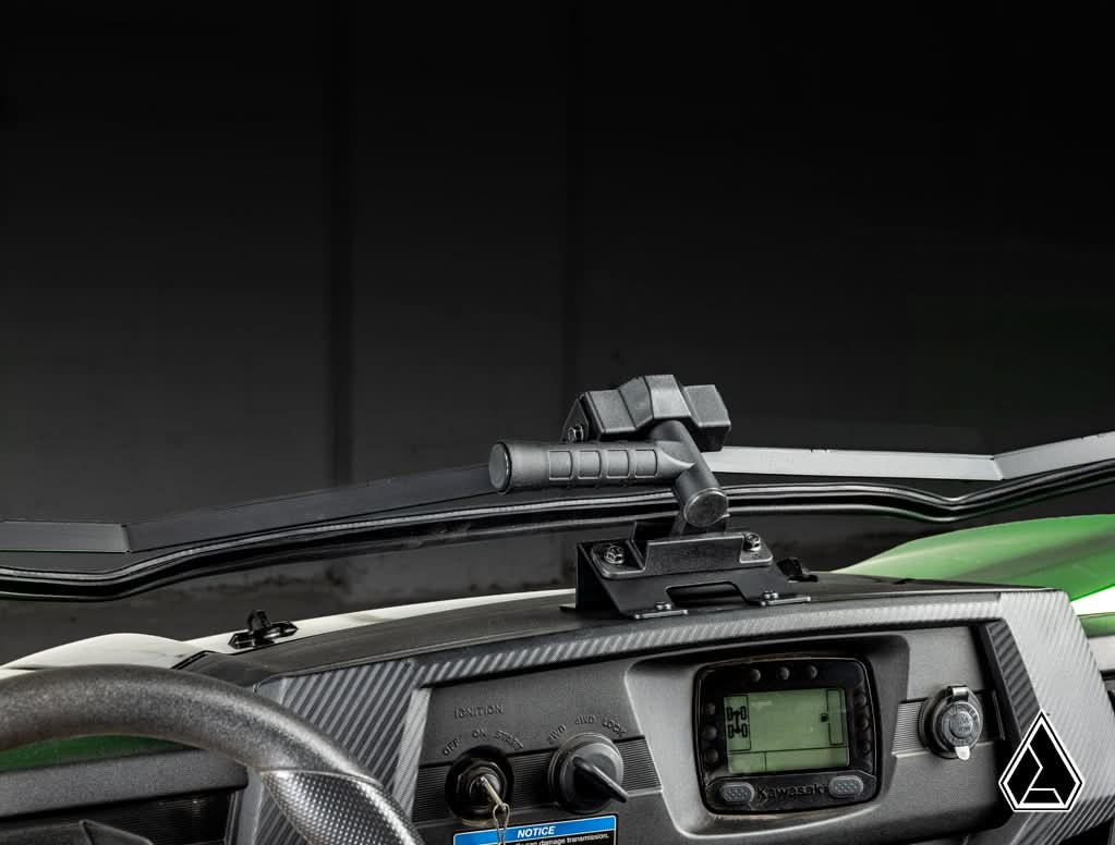 2016+ Kawasaki Teryx / Teryx S Flip Windshield lower latch open — Assault Industries