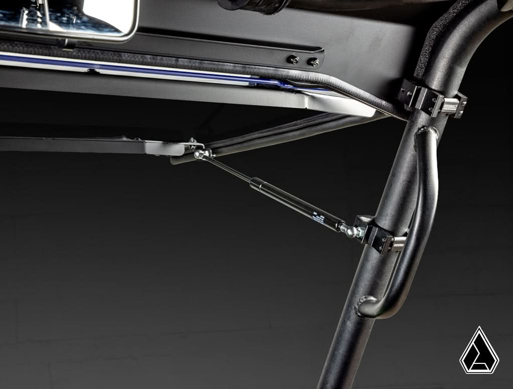 2016+ Kawasaki Teryx / Teryx S Flip Windshield gas strut and hinge detail — Assault Industries
