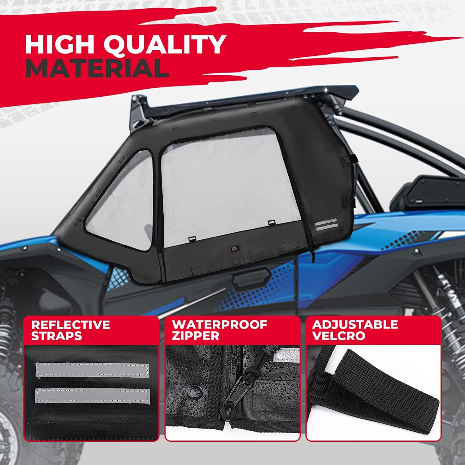 Photo of Soft Cab Enclosures & Fender Flares for Kawasaki Teryx KRX 1000 by Kemimoto - Premium for UTVs / Side by Sides