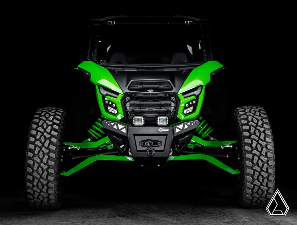 2026+ Kawasaki Teryx H2 Winch-Ready Front Bumper front view installed — Assault Industries