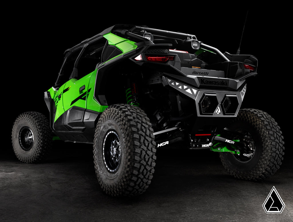 2026+ Kawasaki Teryx H2 Aluminum Rear Bumper rear view installed — Assault Industries
