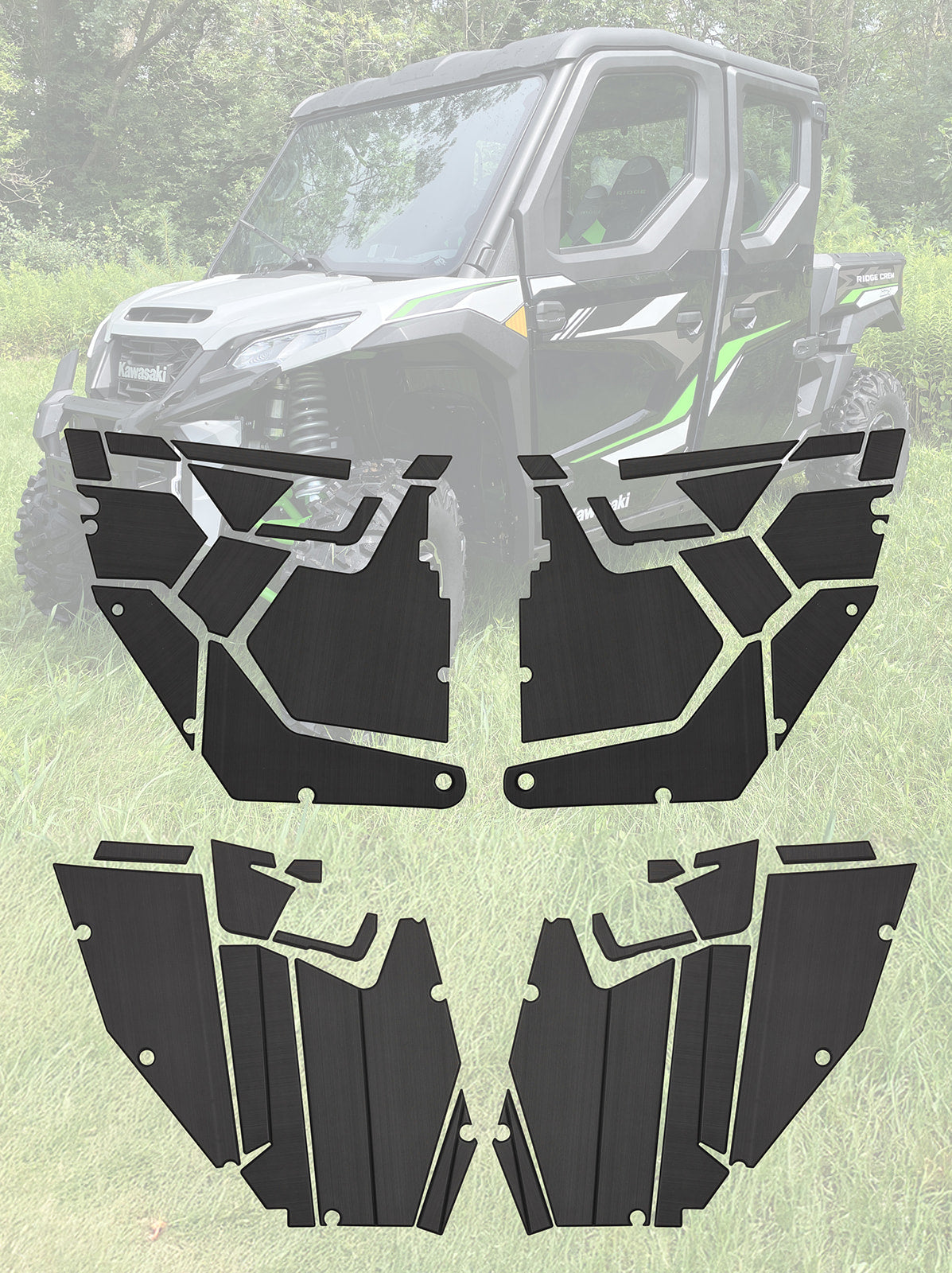 Photo of EVA Foam Door Panel Kit Kawasaki Ridge by Terick Solutions - Premium EVA Foam Kits for UTVs / Side by Sides