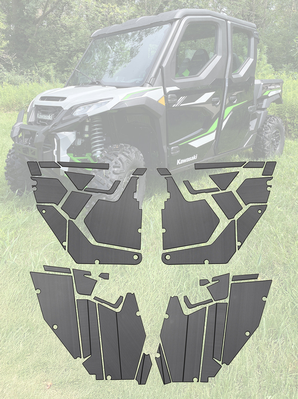 Photo of EVA Foam Door Panel Kit Kawasaki Ridge by Terick Solutions - Premium EVA Foam Kits for UTVs / Side by Sides