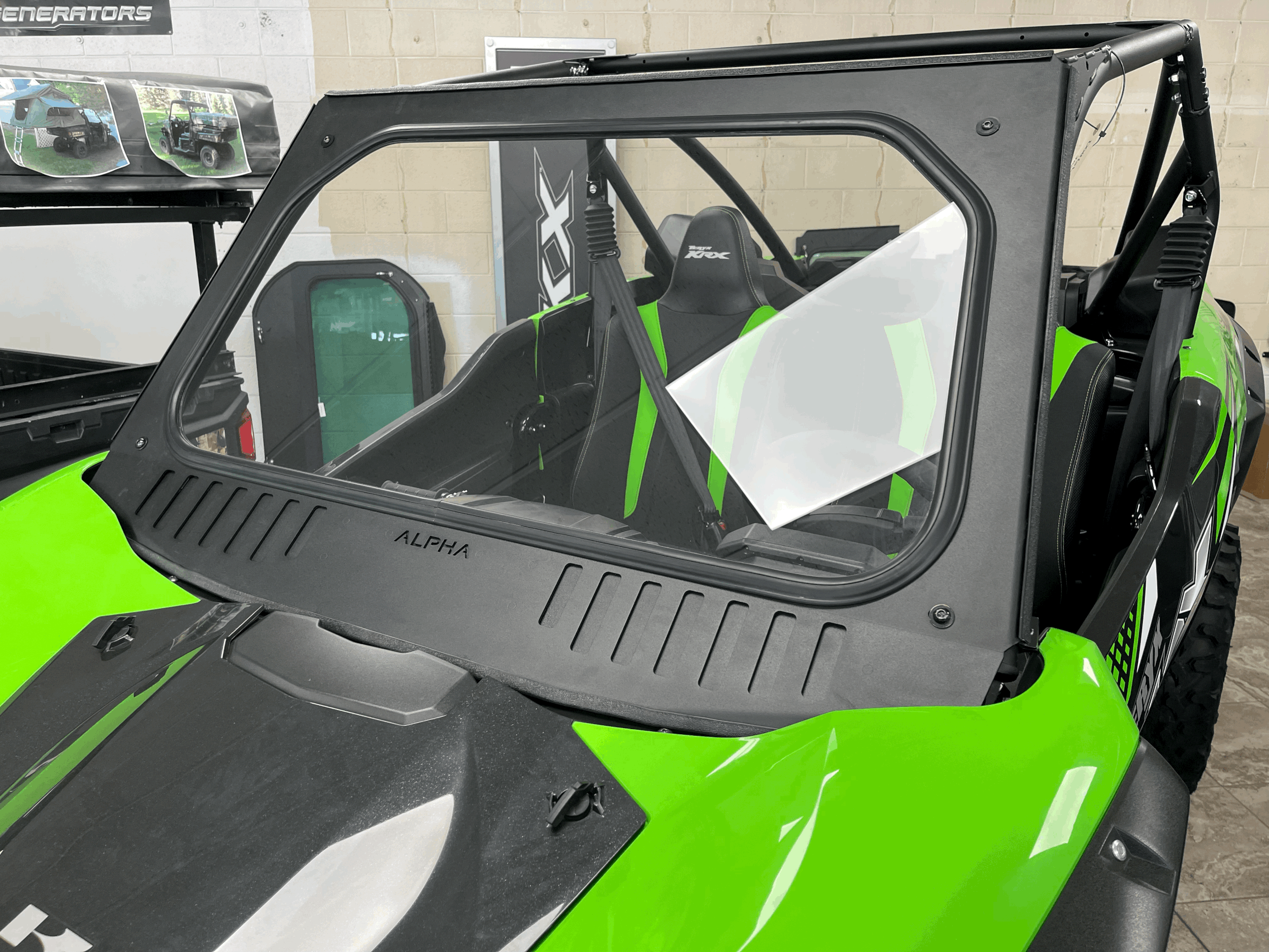 Photo of Kawasaki KRX Windshield by Alpha Windshields - Premium Windshields for UTVs / Side by Sides