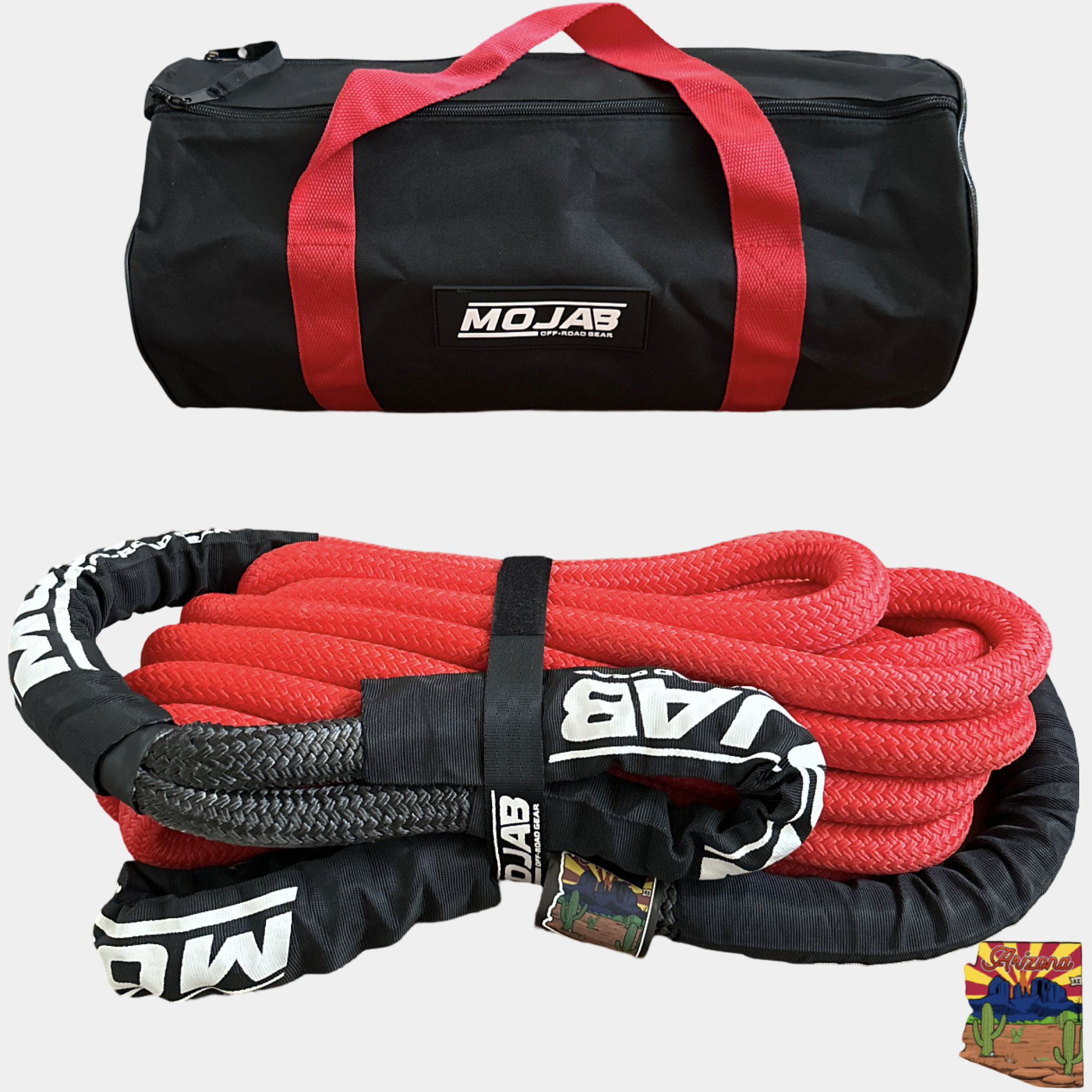 Photo of 7/8'' x 30' Kinetic rope with storage bag (Lifetime Warranty) by MOJAB OFFROAD - Premium Tow Straps & Ropes for UTVs / Side by Sides