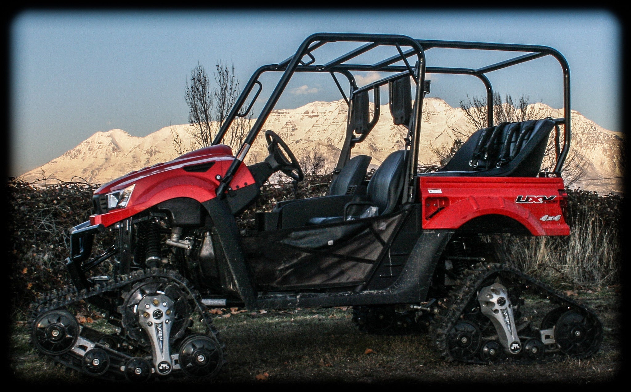 Photo of Kymco UXV 700 Backseat and Roll Cage (2014-2021) by UTV Mountain Accessories - Premium Backseat and Roll Cage for UTVs / Side by Sides