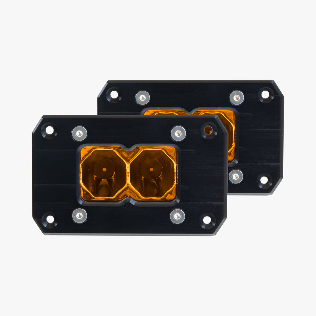Photo of BA-2 Flush Mount Amber LED Pod Light - 2 Pack by Heretic Studio Dealer Portal - Premium Light Bar for UTVs / Side by Sides