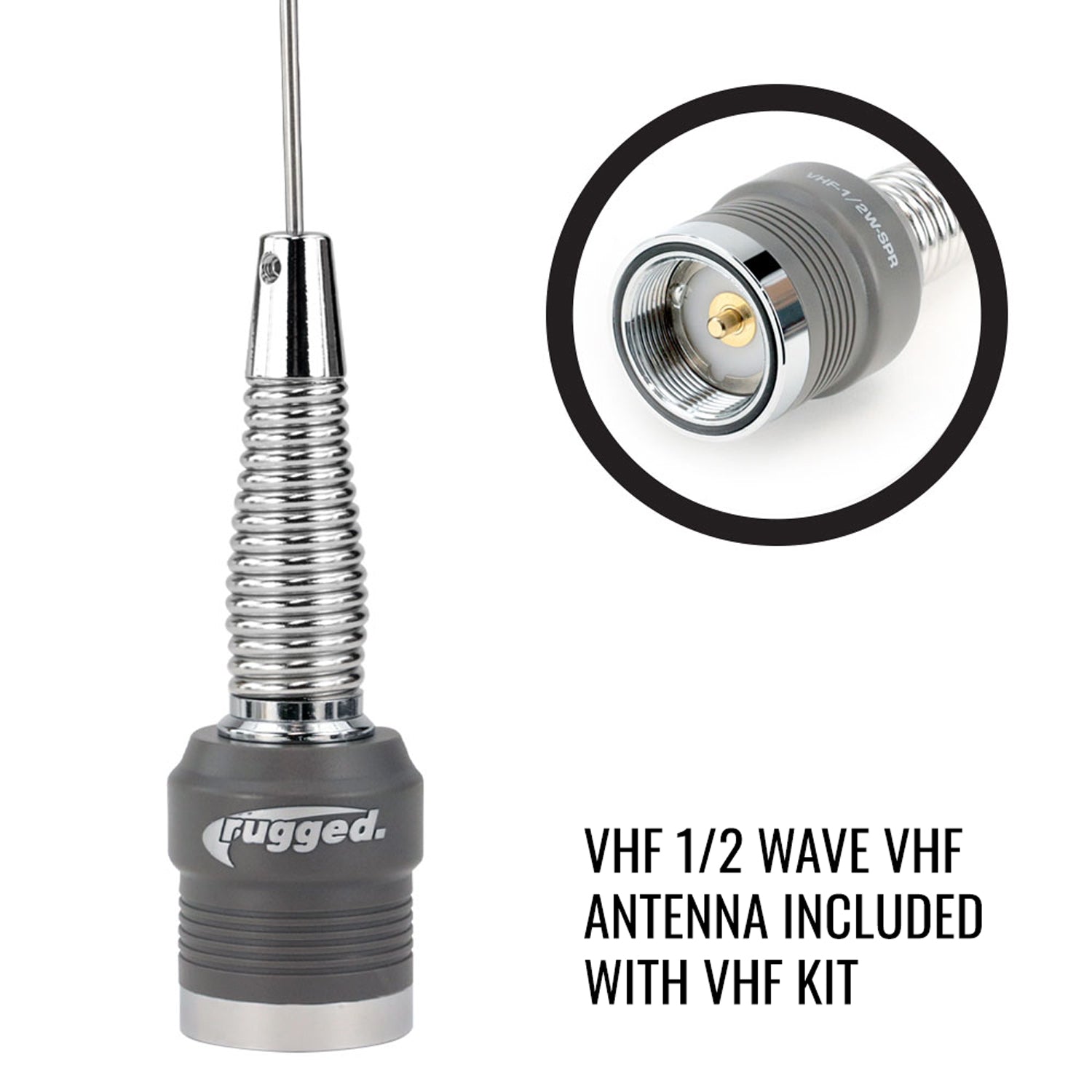 Photo of Long Track Antenna Upgrade Kit for Rugged V3 / RH5R Handheld Radio by Rugged Radios - Premium for UTVs / Side by Sides