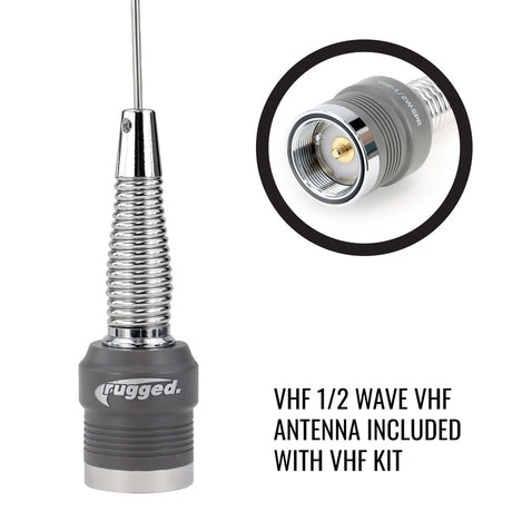 Photo of Long Track Antenna Upgrade Kit for Rugged V3 / RH5R Handheld Radio by Rugged Radios - Premium for UTVs / Side by Sides