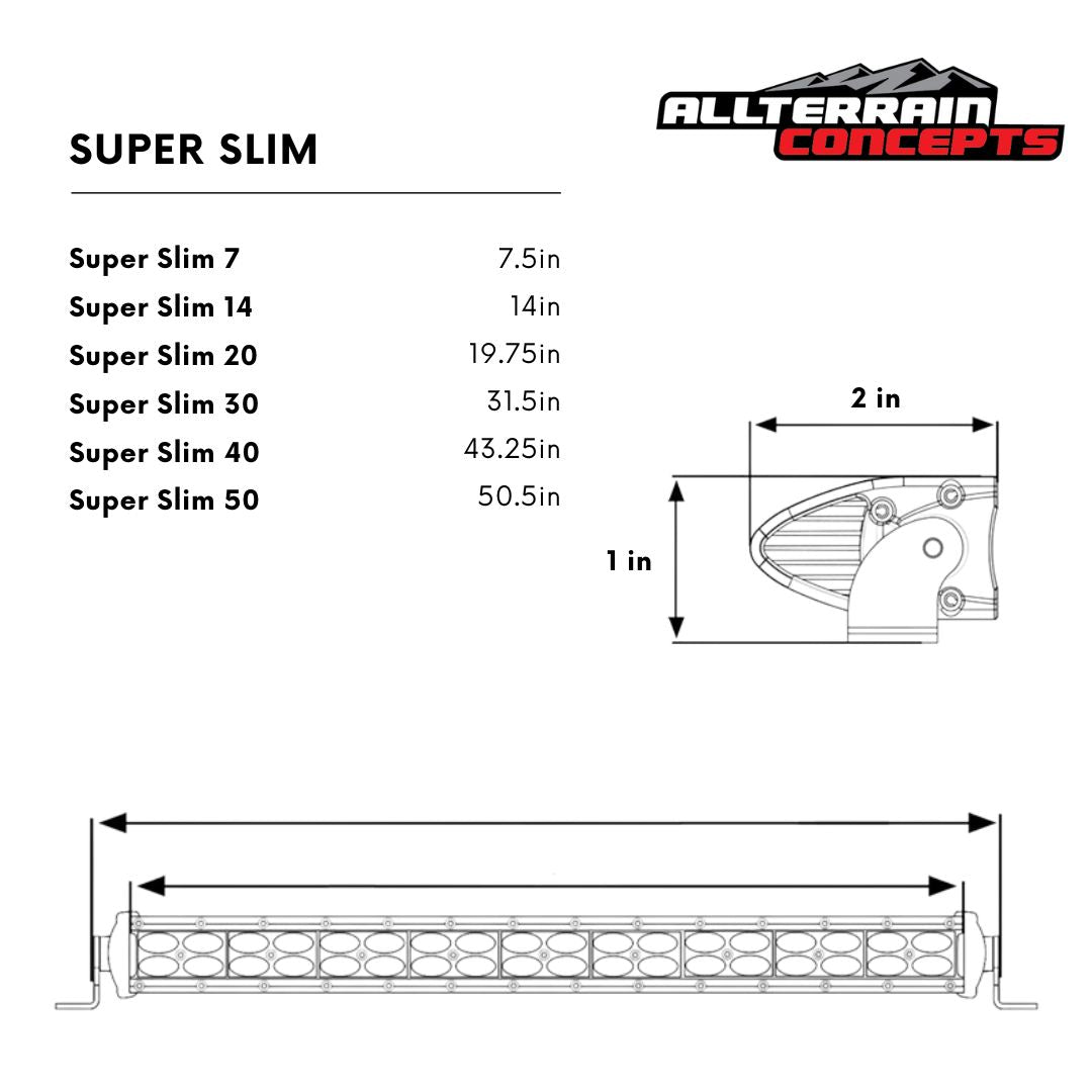 Photo of SUPER SLIM SERIES Light Bars by All Terrain Concepts - Premium LED Light Bars for UTVs / Side by Sides