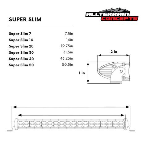 Photo of SUPER SLIM SERIES Light Bars by All Terrain Concepts - Premium Light Bars for UTVs / Side by Sides