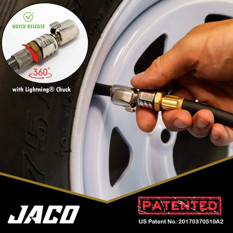 Photo of FlowPro® 2.0 Digital Tire Inflator with Pressure Gauge - 200 PSI by JACO - Premium Tire Inflator Gauge for UTVs / Side by Sides
