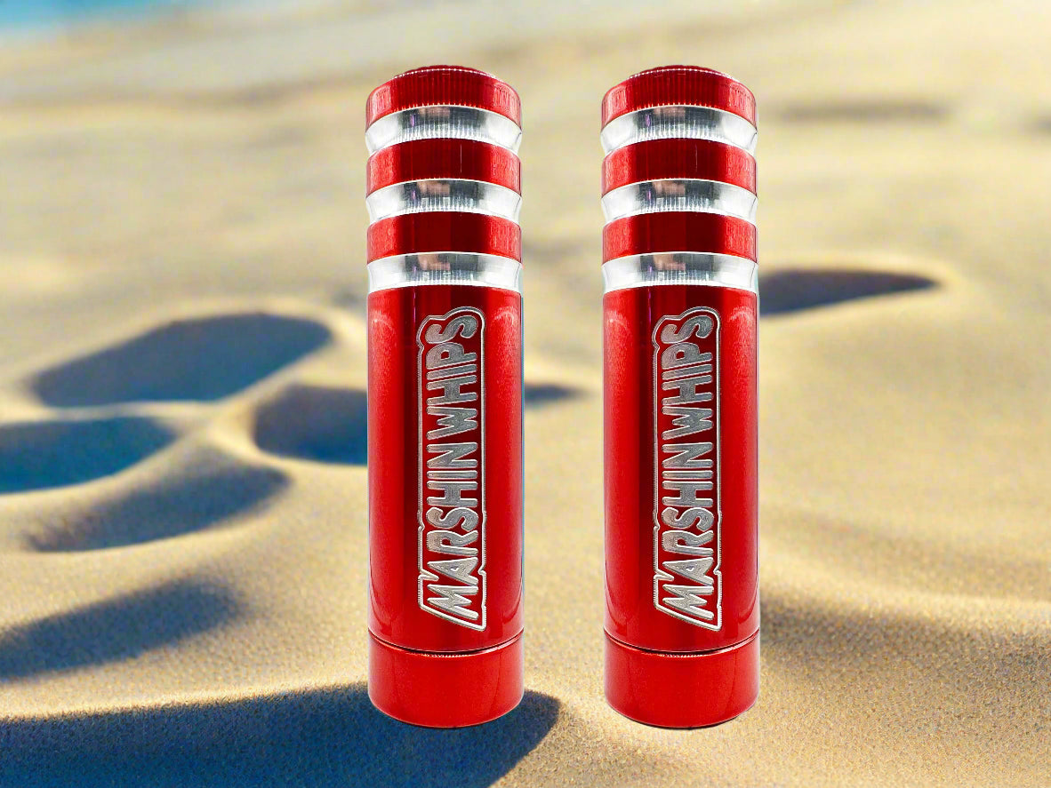 Photo of Game Changer LED Whip Set - Lollypop Red by Marshin Whips - Premium for UTVs / Side by Sides