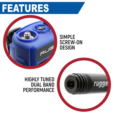 Photo of Long Range Antenna for R1 / RDH-X / ABH7 Handheld Radio by Rugged Radios - Premium for UTVs / Side by Sides