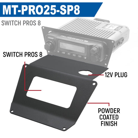 Photo of Lower Accessory Panel for 2025 Polaris RZR Pro XP, Pro R, and Pro S Radio Mount by Rugged Radios - Premium for UTVs / Side by Sides
