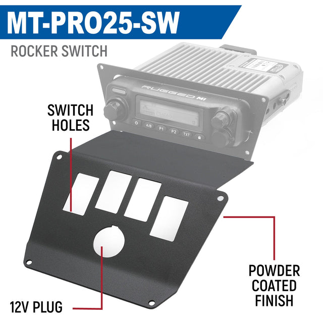 Photo of Lower Accessory Panel for 2025 Polaris RZR Pro XP, Pro R, and Pro S Radio Mount by Rugged Radios - Premium for UTVs / Side by Sides