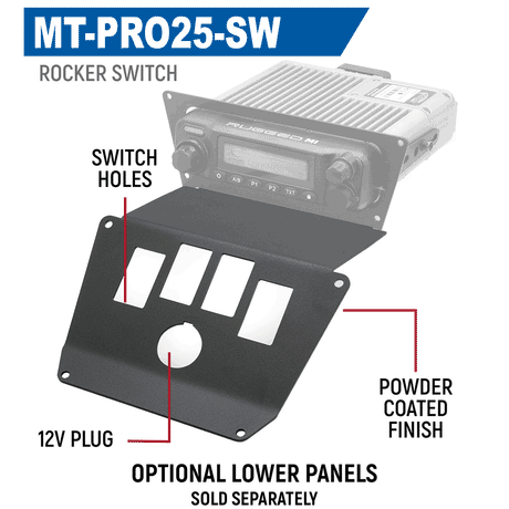 Photo of 2025 Polaris RZR Pro XP, Pro R, and Pro S Radio Mount by Rugged Radios - Premium for UTVs / Side by Sides