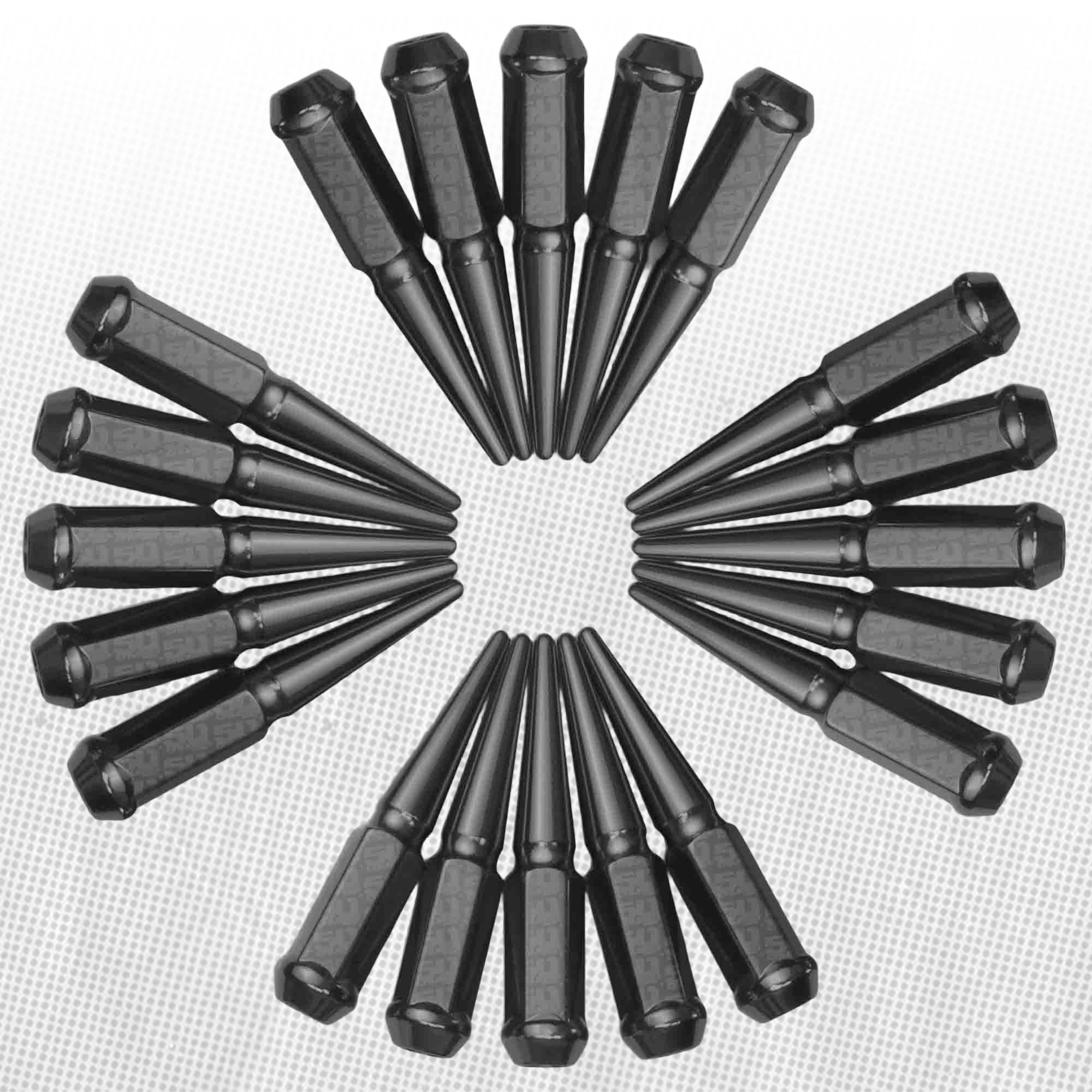 12x1.25mm Extended Spike Lug Nuts - 60 Degree Taper Seat