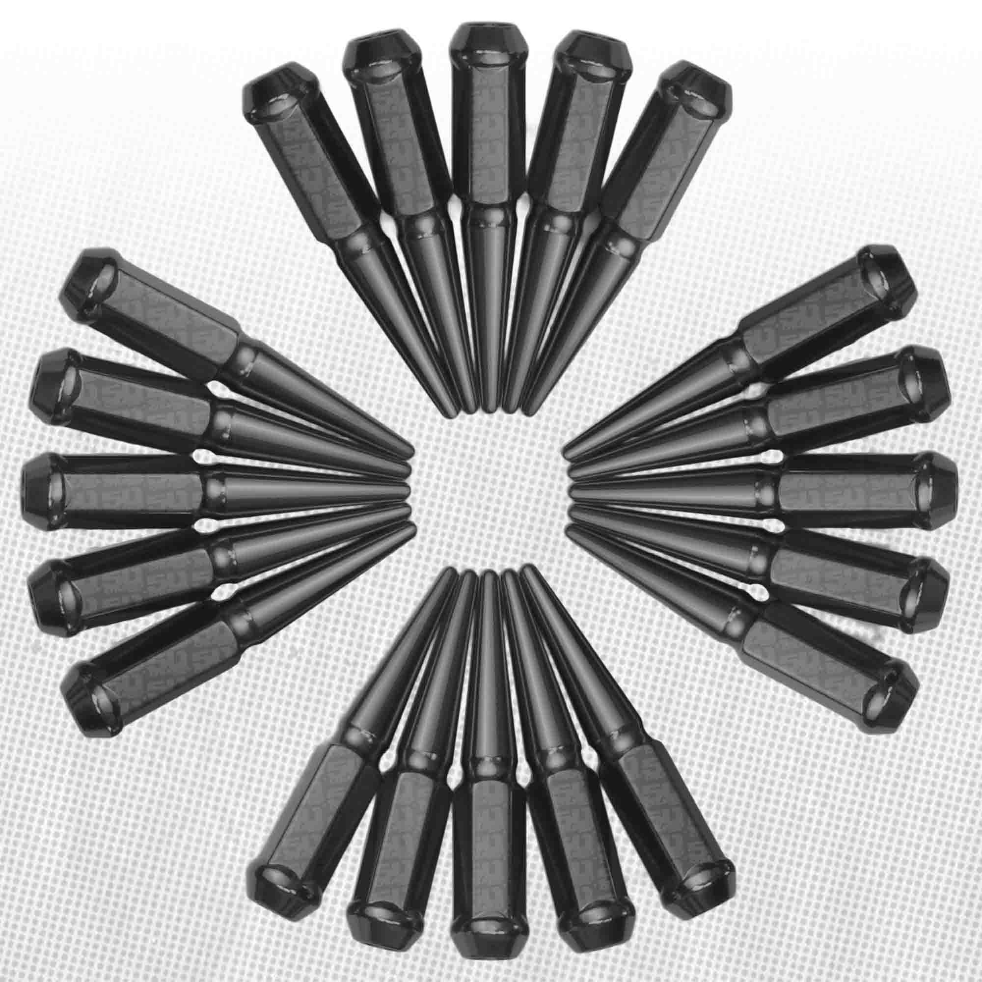 12x1.25mm Extended Spike Lug Nuts - 60 Degree Taper Seat