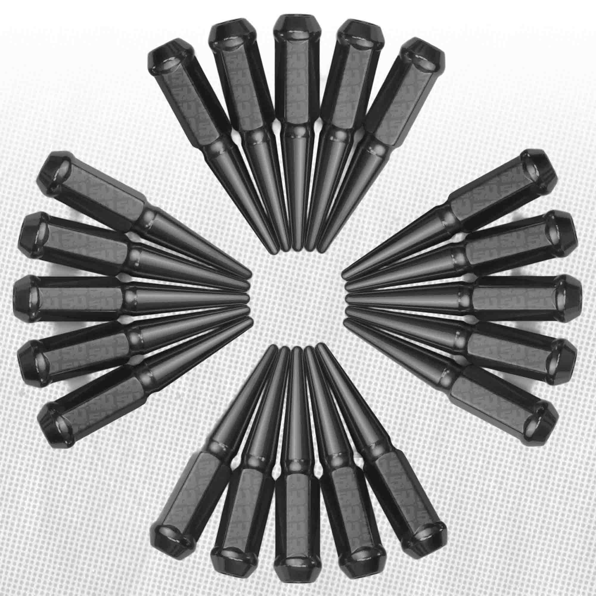 12x1.25mm Extended Spike Lug Nuts - 60 Degree Taper Seat