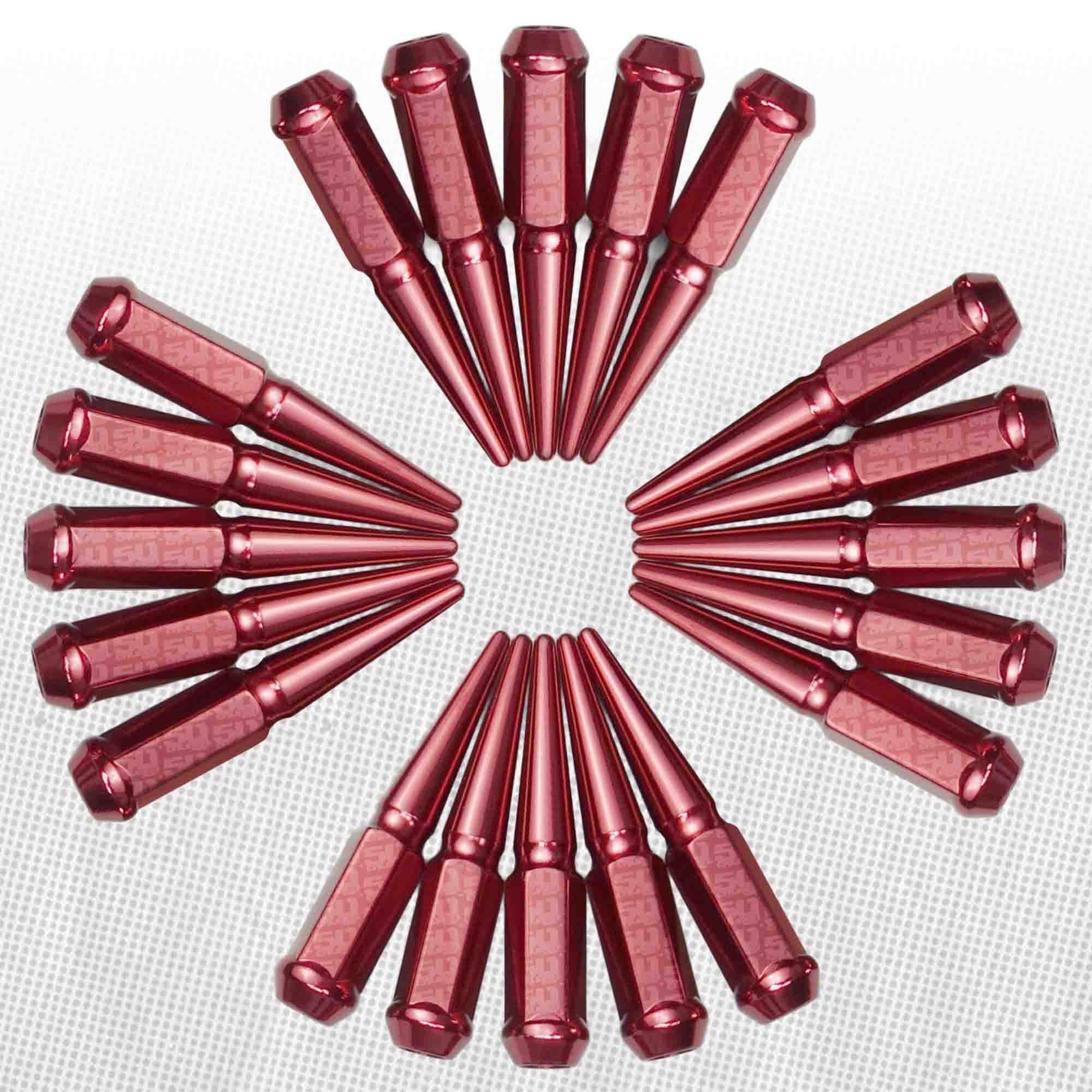12x1.25mm Extended Spike Lug Nuts - 60 Degree Taper Seat
