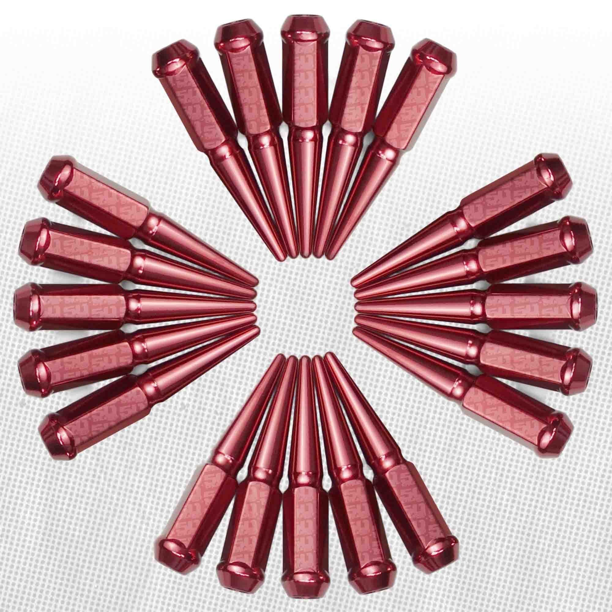 10x1.25mm Extended Spike Lug Nuts - 60 Degree Taper Seat