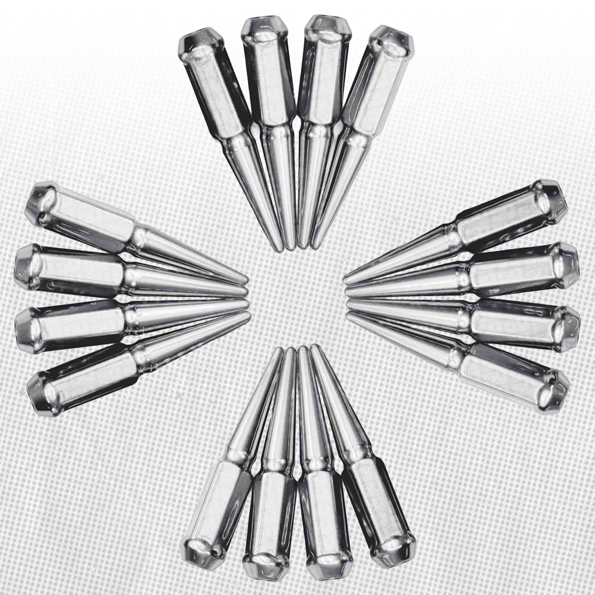 12x1.25mm Extended Spike Lug Nuts - 60 Degree Taper Seat