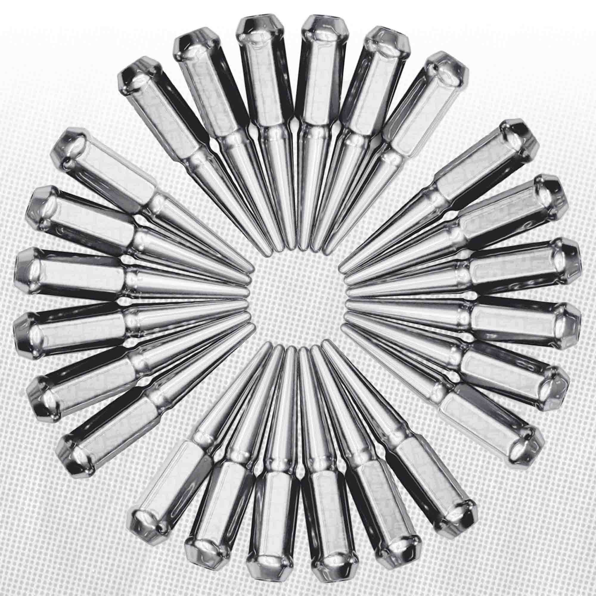 12x1.5mm Extended Spike Lug Nuts - 60 Degree Taper Seat
